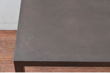 和製アンティーク　アパレル用　シャビーな風合いが素敵な真鍮製のシンプルな展示台(店舗什器、花台、サイドテーブル、ローテーブル、飾り台)(R-078025)