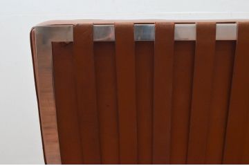 ビンテージ　本革　Knoll(ノル)　スタイリッシュなデザインでお部屋の雰囲気をカッコよくしてくれるバルセロナチェア(ラウンジチェア、1人掛けソファ、椅子、イス、ヴィンテージ)(R-078026)