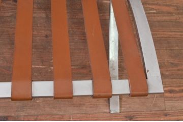 ビンテージ　本革　Knoll(ノル)　スタイリッシュなデザインでお部屋の雰囲気をカッコよくしてくれるバルセロナチェア(ラウンジチェア、1人掛けソファ、椅子、イス、ヴィンテージ)(R-078026)
