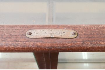 オランダアンティーク　最上級!!　マホガニー材　収納力もたっぷりのレジカウンターショーケース(ガラスケース、Gケース、ディスプレイケース、コレクションケース、キャビネット、カウンターテーブル、飾り棚、陳列棚、店舗什器)(R-078034)