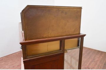 オランダアンティーク　最上級!!　マホガニー材　収納力もたっぷりのレジカウンターショーケース(ガラスケース、Gケース、ディスプレイケース、コレクションケース、キャビネット、カウンターテーブル、飾り棚、陳列棚、店舗什器)(R-078034)
