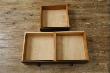 中古　美品　松本民芸家具　シンプルで使いやすいK-3型食器棚　定価約74万円　(R-078045)