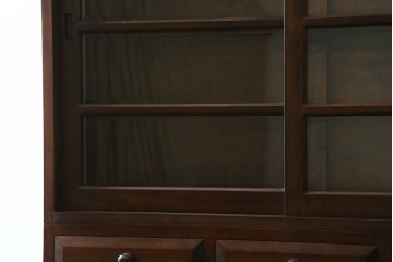 中古　美品　松本民芸家具　シンプルで使いやすいK-3型食器棚　定価約74万円　(R-078045)