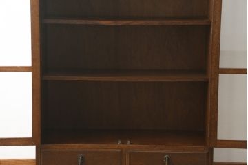 中古　美品!!　三越家具(現カントリーハウス)　Brugge(ブルージュ)　シンプルなデザインで取り入れやすいブックケース(本箱、本棚、書棚、収納棚、戸棚、キャビネット、飾り棚)(R-078049)