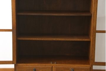 中古　美品!!　三越家具(現カントリーハウス)　Brugge(ブルージュ)　シンプルなデザインで取り入れやすいブックケース(本箱、本棚、書棚、収納棚、戸棚、キャビネット、飾り棚)(R-078050)