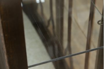 イギリスアンティーク　マホガニー材　クラシカルな佇まいが魅力的なキャビネット(ガラスケース、ショーケース、飾り棚、収納棚、戸棚、英国)(R-078052)