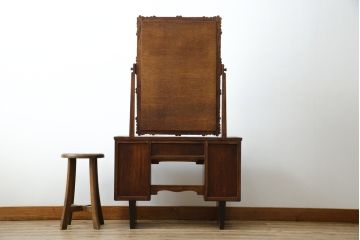 中古　美品!!　軽井沢彫り　咲き誇る桜の彫刻が華やかなドレッサー(鏡台、化粧台、ミラー)(R-078053)