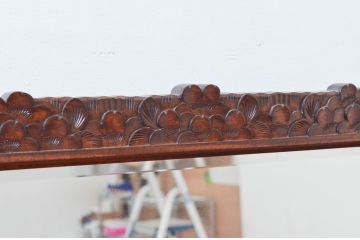 中古　美品!!　軽井沢彫り　咲き誇る桜の彫刻が華やかなドレッサー(鏡台、化粧台、ミラー)(R-078053)