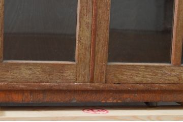 和製ビンテージ　左右の扉を外してオープンラックにもできるモダンデザインのサイドボード(収納棚、サイドキャビネット、食器棚、飾り棚、戸棚、ヴィンテージ)(R-078059)