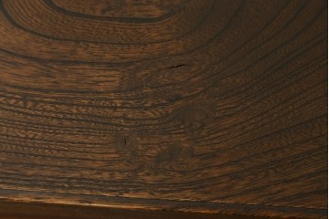 和製アンティーク　三方欅(ケヤキ)材　前面玉杢　黒柿材の縁がアクセントの茶箪笥　(R-078067)
