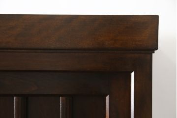 中古　美品　松本民芸家具　和モダンな雰囲気を醸し出す舞良型食器棚(キャビネット、水屋箪笥、収納棚、戸棚)(定価約133万円)(R-078077)
