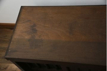 中古　美品　松本民芸家具　和モダンな雰囲気を醸し出す舞良型ローボード(テレビ台、テレビボード、リビングボード、収納棚、戸棚)(R-078078)