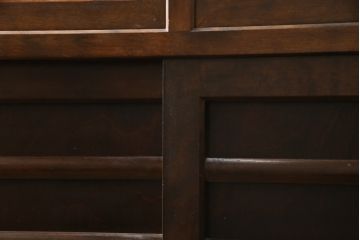 中古　美品　松本民芸家具　和モダンな雰囲気を醸し出す舞良型サイドボード(サイドキャビネット、収納棚、戸棚、テレビ台、テレビボード)(R-078080)