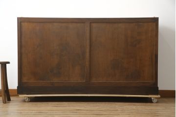 中古　美品　松本民芸家具　和モダンな雰囲気を醸し出す舞良型サイドボード(サイドキャビネット、収納棚、戸棚、テレビ台、テレビボード)(R-078080)