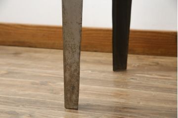 アメリカビンテージ　使い込まれた風合いが格好いい照明付き四面ガラスのメタルガラスケース(ショーケース、陳列棚、飾り棚、戸棚、キャビネット、キュリオケース、店舗什器、ヴィンテージ、ケビント)(R-078082)