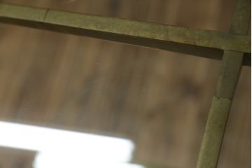 フランスビンテージ　真鍮(しんちゅう)フレームが上品さを醸し出すフレンチディスプレイスタンド(オープンラック、シェルフ、飾り棚、陳列棚、花台、店舗什器)(R-078083)