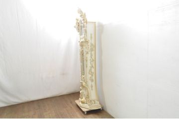 中古　美品!!　イタリア製　ブランド家具　豪華な装飾が魅力のロココ調ホールクロック(時計台、振り子時計、大型、ディスプレイ)(定価約240万円)(R-078088)