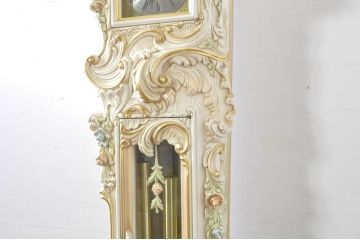 中古　美品!!　イタリア製　ブランド家具　豪華な装飾が魅力のロココ調ホールクロック(時計台、振り子時計、大型、ディスプレイ)(定価約240万円)(R-078088)