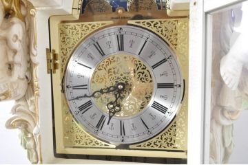 中古　美品!!　イタリア製　ブランド家具　豪華な装飾が魅力のロココ調ホールクロック(時計台、振り子時計、大型、ディスプレイ)(定価約240万円)(R-078088)