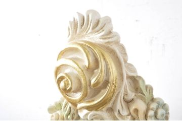 中古　美品!!　イタリア製　ブランド家具　豪華な装飾が魅力のロココ調ホールクロック(時計台、振り子時計、大型、ディスプレイ)(定価約240万円)(R-078088)