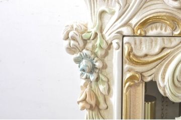 中古　美品!!　イタリア製　ブランド家具　豪華な装飾が魅力のロココ調ホールクロック(時計台、振り子時計、大型、ディスプレイ)(定価約240万円)(R-078088)