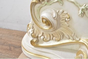 中古　美品!!　イタリア製　ブランド家具　豪華な装飾が魅力のロココ調ホールクロック(時計台、振り子時計、大型、ディスプレイ)(定価約240万円)(R-078088)