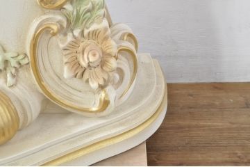 中古　美品!!　イタリア製　ブランド家具　豪華な装飾が魅力のロココ調ホールクロック(時計台、振り子時計、大型、ディスプレイ)(定価約240万円)(R-078088)