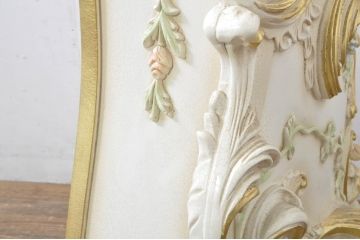 中古　美品!!　イタリア製　ブランド家具　豪華な装飾が魅力のロココ調ホールクロック(時計台、振り子時計、大型、ディスプレイ)(定価約240万円)(R-078088)