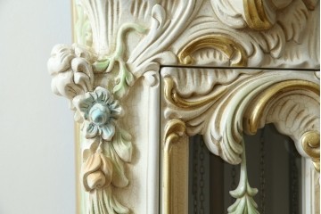 中古　美品!!　イタリア製　ブランド家具　分銅式　豪華な装飾が魅力のロココ調ホールクロック　定価約240万円相当　(R-078088)