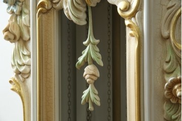 中古　美品!!　イタリア製　ブランド家具　分銅式　豪華な装飾が魅力のロココ調ホールクロック　定価約240万円相当　(R-078088)