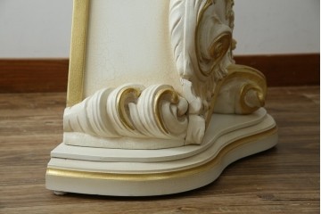 中古　美品!!　イタリア製　ブランド家具　分銅式　豪華な装飾が魅力のロココ調ホールクロック　定価約240万円相当　(R-078088)