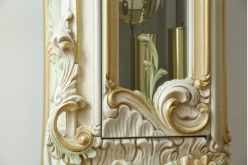 中古　美品!!　イタリア製　ブランド家具　分銅式　豪華な装飾が魅力のロココ調ホールクロック　定価約240万円相当　(R-078088)