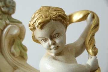 中古　美品!!　イタリア製　ブランド家具　分銅式　豪華な装飾が魅力のロココ調ホールクロック　定価約240万円相当　(R-078088)