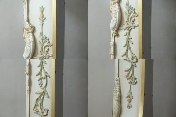 中古　美品!!　イタリア製　ブランド家具　分銅式　豪華な装飾が魅力のロココ調ホールクロック　定価約240万円相当　(R-078088)