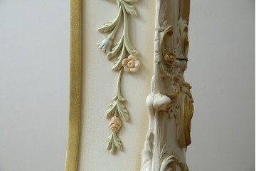 中古　美品!!　イタリア製　ブランド家具　分銅式　豪華な装飾が魅力のロココ調ホールクロック　定価約240万円相当　(R-078088)