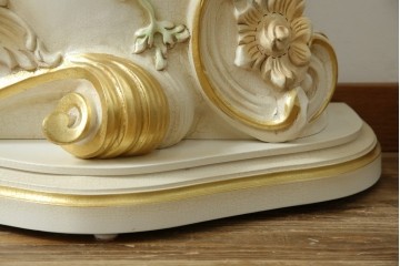 中古　美品!!　イタリア製　ブランド家具　分銅式　豪華な装飾が魅力のロココ調ホールクロック　定価約240万円相当　(R-078088)