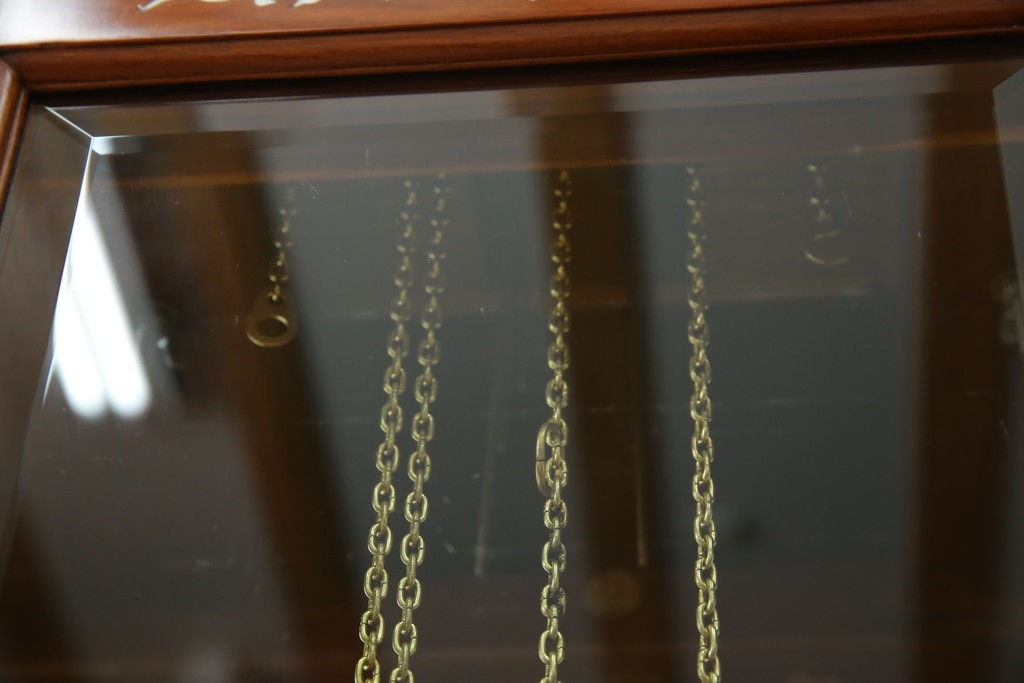 中古　美品　花梨(カリン)材　細やかな装飾が美しいホールクロック　(R-078089)