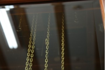 中古　美品　花梨(カリン)材　細やかな装飾が美しいホールクロック　(R-078089)