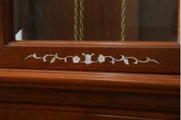 中古　美品　花梨(カリン)材　細やかな装飾が美しいホールクロック　(R-078089)