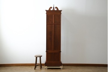 中古　美品　花梨(カリン)材　細やかな装飾が美しいホールクロック　(R-078089)