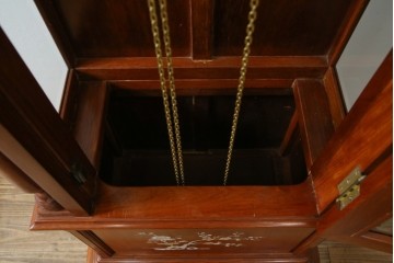 中古　美品　花梨(カリン)材　細やかな装飾が美しいホールクロック　(R-078089)