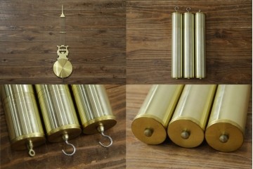 中古　美品　花梨(カリン)材　細やかな装飾が美しいホールクロック　(R-078089)