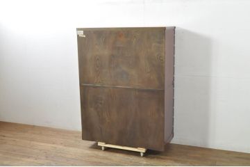 中古　美品　岩谷堂箪笥　欅(ケヤキ)材　引き出し10杯　荘厳な印象を与える整理箪笥(重宝箪笥、和たんす、着物箪笥、呉服箪笥、小袖箪笥、上下バラ売り可能)(定価約65万円)(R-078092)