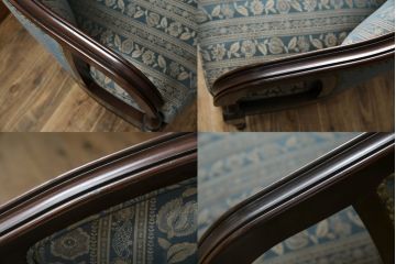 中古　maruni(マルニ木工)　KENT-COURT(ケントコート)　随所に施された上品な意匠が魅力的な二人掛けソファ(2P、2人掛け、ラブソファ、アームソファ)(R-078094)