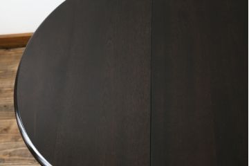 中古　美品　松本民芸家具　M型バタフライ卓(楕円)　凝った脚のデザインが優雅さを際立たせるバタフライテーブル(ドロップリーフテーブル、エクステンションテーブル、食卓、ダイニングテーブル、2人掛け、4人掛け、2P、4P)(定価約28万)(R-078100)
