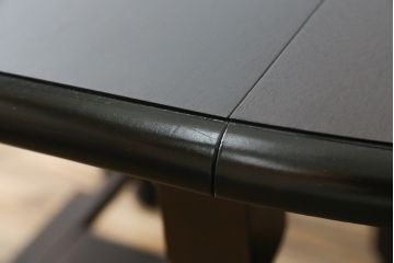 中古　美品　松本民芸家具　M型バタフライ卓(楕円)　凝った脚のデザインが優雅さを際立たせるバタフライテーブル(ドロップリーフテーブル、エクステンションテーブル、食卓、ダイニングテーブル、2人掛け、4人掛け、2P、4P)(定価約28万)(R-078100)