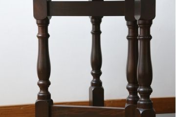 中古　美品　松本民芸家具　M型バタフライ卓(楕円)　凝った脚のデザインが優雅さを際立たせるバタフライテーブル(ドロップリーフテーブル、エクステンションテーブル、食卓、ダイニングテーブル、2人掛け、4人掛け、2P、4P)(定価約28万)(R-078100)