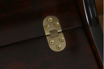 中古　美品　山室家具製作所　民芸家具　北の匠　木のぬくもりを感じる収納付きベンチ2脚セット(板座チェア、椅子、イス、バラ売り可能)(R-078101)