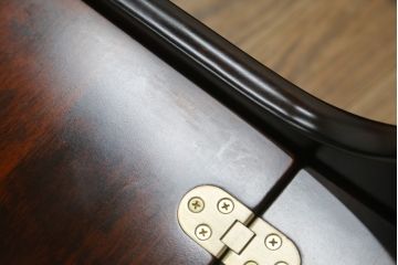 中古　美品　山室家具製作所　民芸家具　北の匠　木のぬくもりを感じる収納付きベンチ2脚セット(板座チェア、椅子、イス、バラ売り可能)(R-078101)