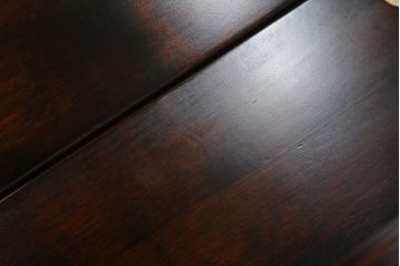 中古　美品　山室家具製作所　民芸家具　北の匠　木のぬくもりを感じる収納付きベンチ2脚セット(板座チェア、椅子、イス、バラ売り可能)(R-078101)